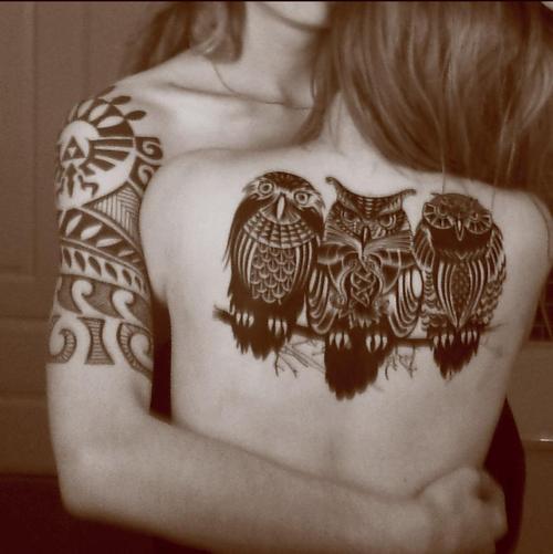 Tatuagens criativas de corujas (104)