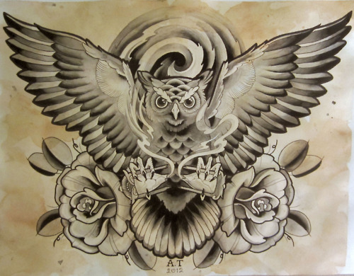 Tatuagens criativas de corujas (64)