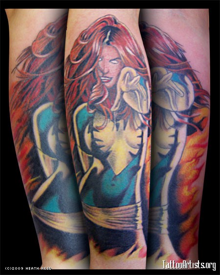 Tatuagens com a Jean Grey de X-Men (2)