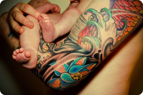 Papais e Mamães Tatuados com seus filhos (56)