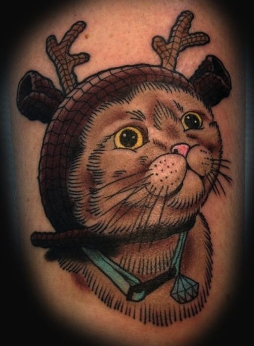Lindas tatuagens de gatos 07