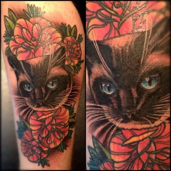 Lindas tatuagens de gatos 08