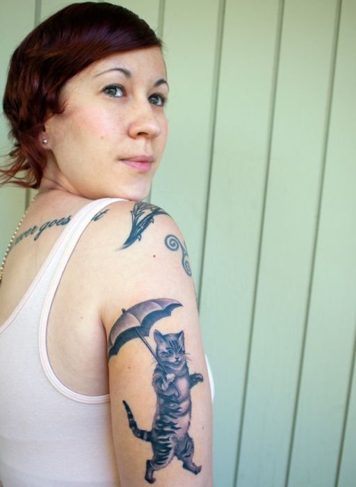 Lindas tatuagens de gatos 11