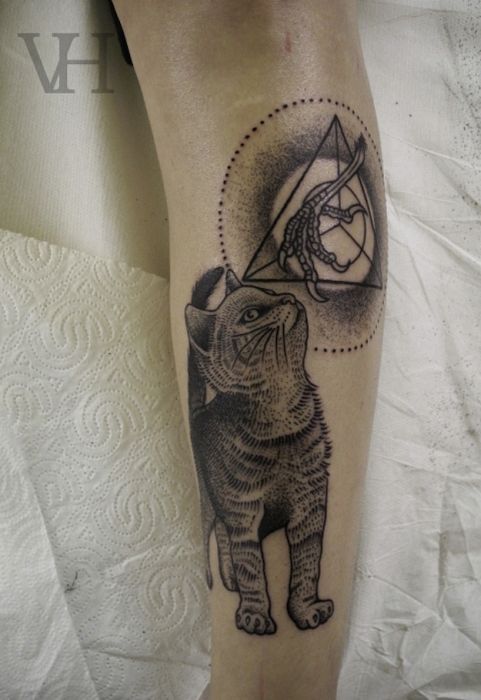 Lindas tatuagens de gatos 13