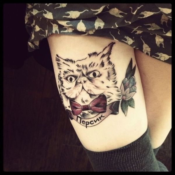 Lindas tatuagens de gatos 14
