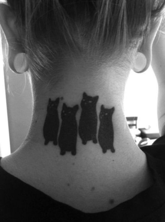 Lindas tatuagens de gatos 16