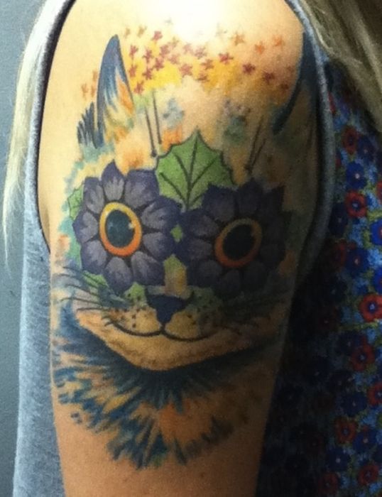 Lindas tatuagens de gatos 18