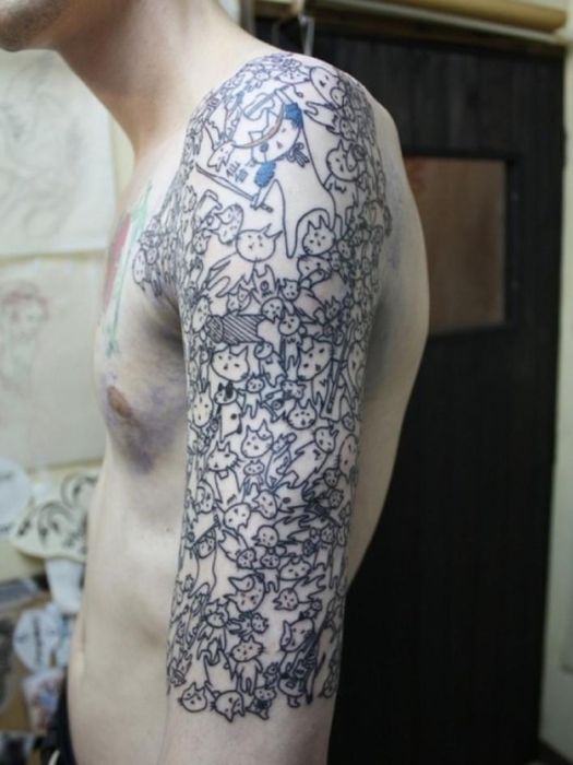 Lindas tatuagens de gatos 23