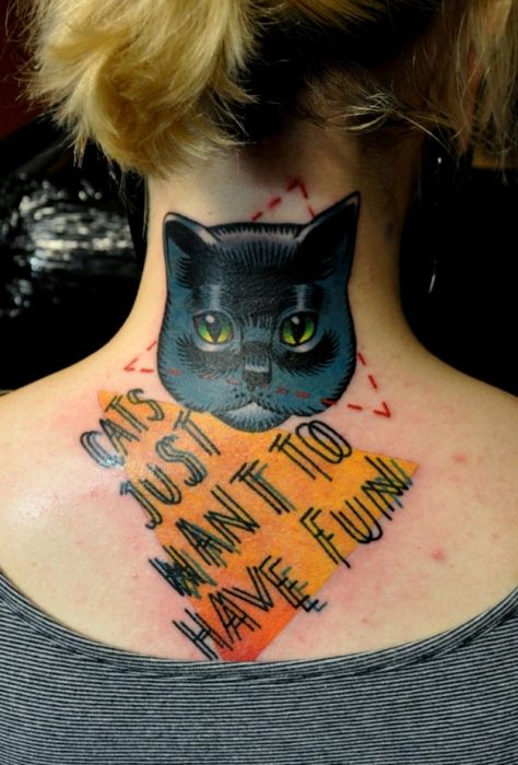 Lindas tatuagens de gatos 24