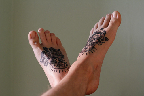 Fotos de tatuagens nos pes - Tattooed Feet 01