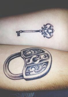 Tatuagens de chaves e fechadura