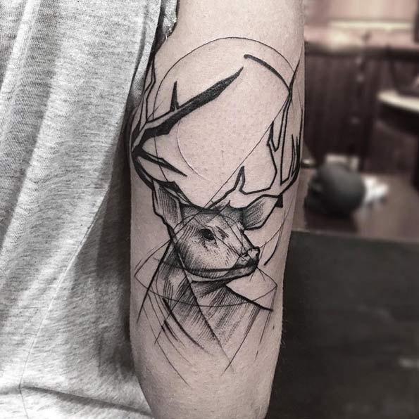 sketch-style-stag-tattoo